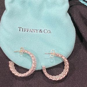 Tiffany & co. Mesh hoop earrings